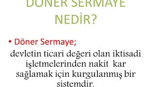 DÖNER SERMAYE NEDİR [upl. by Gustavo792]