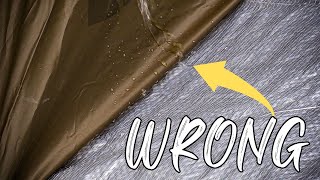 How To Set Up A Tent Ground Tarp Correctly [upl. by Ydolem458]