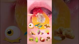 ASMR Eating Emoji Food ChallengeSatisfying Eating Sounds먹방 shorts mukbang eatingsounds food [upl. by Christy]