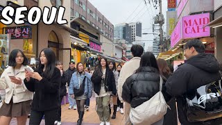 Hongdae Street Walking tour Seoul City Korea 4k City Tour [upl. by Konrad775]