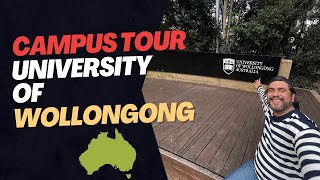 University of Wollongong campus tour  Beautiful campus between hills with student hostels [upl. by Acsehcnarf142]