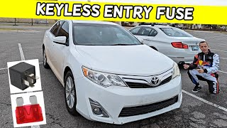 TOYOTA CAMRY KEYLESS ENTRY FUSE LOCATION KEYLESS ENTRY NOT WORKING 2012 2013 2014 [upl. by Adnilemre]