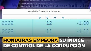 Honduras empeora su Índice de Control de la Corrupción medido por el Banco Mundial [upl. by Eilitan245]