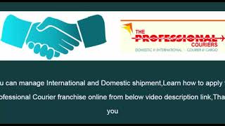 How To Start Professional Courier FranchiseTPC India Dealership [upl. by Krasnoff]