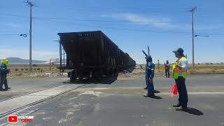 ¡¡¡Así es el trabajo de un garroteroen el tren de trabajo trabajadores ferroviario mexicanos CP [upl. by Gonta]