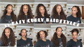 TUTORIAL  11 EASY CURLY HAIRSTYLES [upl. by Wulf]