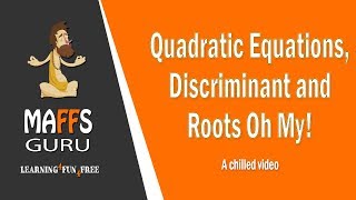 Quadratic Equations Discriminant and Numbers of Solutions  Year 10  MaffsGuru [upl. by Ellenig]