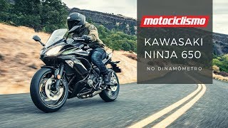 TESTE KAWASAKI NINJA 650 2018 NO DINAMÔMETRO [upl. by Richmound580]