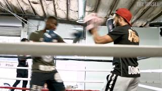 Cedric Doumbe Glory Kickboxing Pad Work Glory 44 [upl. by Edrahc221]