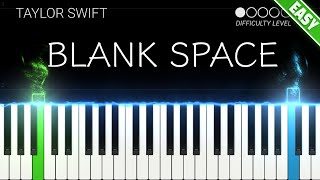 Blank Space  Taylor Swift  EASY Piano Tutorial [upl. by Slavin]