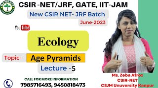 Age Pyramids ecology  L5  Unit10  Ecological Principles Genesis institute of life sciences [upl. by Gwenni]