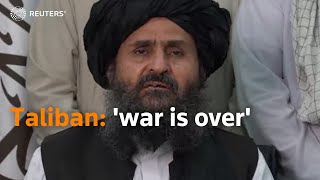 Taliban declares war is over in Afghanistan chaos at Hamid Karzai International Airport [upl. by Lorne]