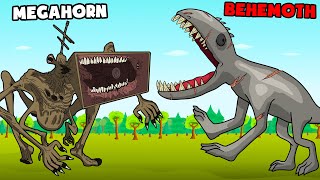 MEGAHORN VS BEHEMOTH Cartoon Animation [upl. by Ymeraj]