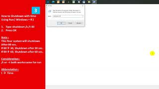 Windows shortcut with Run  Window  R  Shutdown  Cancel Shutdown  Shutdown with Time [upl. by Noinatrad]