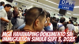 LATEST IMMIGRATION GUIDELINES PARA SA MGA OFW NA PAALIS NG PILIPINAS [upl. by Nahgam]