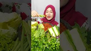 MUKBANG LALAPAN MENTAH  TIK TOK BY INICIA25 mukbang mukbanglalapanmentahsambelterasi shorts [upl. by Jonie]