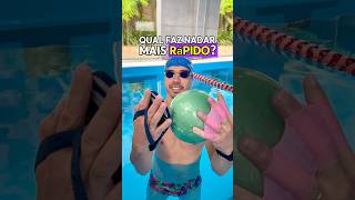 Mão de sereia X Chinelo X Bola ⚔️ shorts swimming natação swim piscina natacion desafio [upl. by Gabriel]