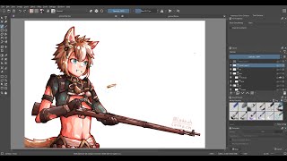 Stream Draw Gorou Part 2  Genshin Impact Drawing Stream [upl. by Alegnaoj]