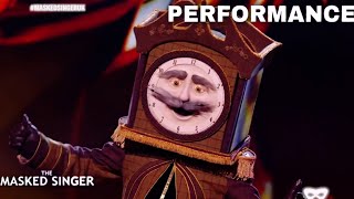 Grandfather Clock Sings quotCant Smile Whitout You For Survival  The Masked Singer UK  Season 2 [upl. by Adiaroz]