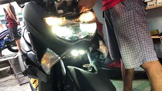 installed mini driving lights nmax 155 [upl. by Allbee479]