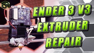 Repair Creality Ender 3 V3 and V3 PLUS Extruder and Hot End Jam Unclog and Disassemble Print Head [upl. by Haek]