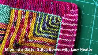 Mitering a Garter Stitch Corner [upl. by Eninahs]