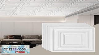 VEVOR Ceiling Tiles 12Pack 24 x 24 in PVC Easy Installation White Review [upl. by Eirovi]