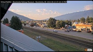 Revelstoke British Columbia Canada PTZ  Virtual Railfan LIVE [upl. by Htebsle237]