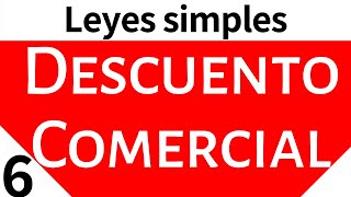 Matemáticas Financieras Leyes Simples Descuento comercial [upl. by Allemrac]