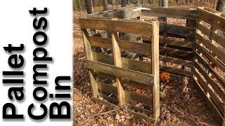 Pallet Compost Bin  GardenFork [upl. by Kinom323]