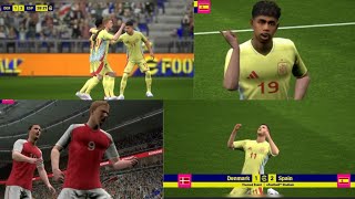 Denmark vs Spain Match Highlights  Yamal scores 2 goals [upl. by Elnora]