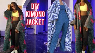 How To Make A Simple Kimono Jacket  Easy Sewing For Beginners  Sewing tutorial For Beginners [upl. by Dibb]