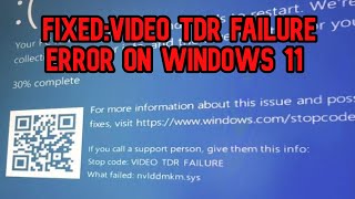 How to FIXED VIDEOTDRFAILURE Windows 11 nvlddmkmsys SOLVED 2024 [upl. by Algy]