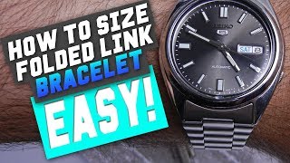 How to Size a Folded Link Watch Bracelet Like a Seiko 5 [upl. by Nadaba]