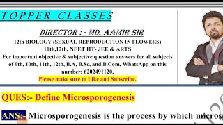 Define Microsporogenesis [upl. by Adilem]