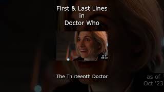 Thirteenth Doctor  First amp Last Lines shorts [upl. by Gitlow]