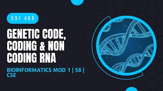 Coding amp Non Coding RNA Genetic Code  CST468  Bioinformatics MODULE 1  KTU  Anna Thomas  SJCET [upl. by Ydnir]