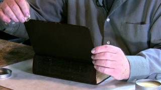 Bookbinders Dressing  Leather care tips and instruction [upl. by Sedgewake469]