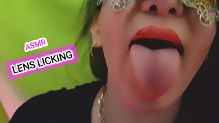 ASMR LENS LICKING  LENS LICKING  ASMR MOUTH SOUNDS  LENS CLEANING 💋 instant tingles [upl. by Brooking]