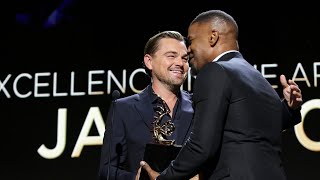 JAMIE FOXX  Words to LEONARDO DICAPRIO ABFFHONORS [upl. by Licna427]