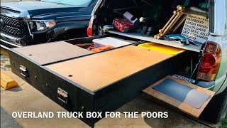 DIY truck bed drawers for camper TACOMA 2nd gen [upl. by Sahcnip]