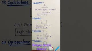 BSc 5th semester Chemistry unit 1 Cycloalkane Beayer strain theory 📖🖊️trending short video study [upl. by Anuahs452]