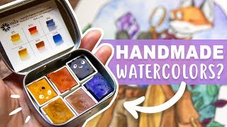 Trying HANDMADE Watercolors Will They Work  Nila Colori [upl. by Nomad]