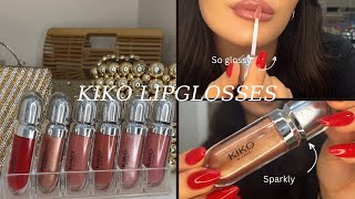 3D HYDRA LIPGLOSS KIKO MILANO 💄💋✨ try on amp swatches [upl. by Strang]