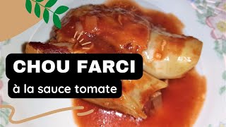 Chou farci à la sauce tomate gratiné 🥫🧀  Repas complet et facile 👍😊😉 [upl. by Cleary]