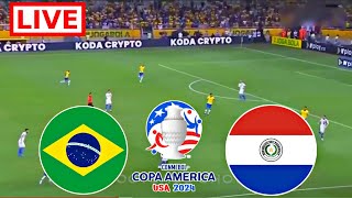 Paraguay vs Brazil Live Football  Copa America 2024  Match Live Today  gameplay pes21 [upl. by Fianna]