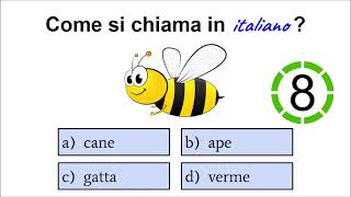 ITALIAN QUIZ 10  level A1 easy  Can You pass this ITALIAN test [upl. by Nauqal]