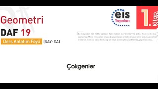 EİS Yayınları Çokgenler Konu Anlatımı DAF 19 [upl. by Aela]