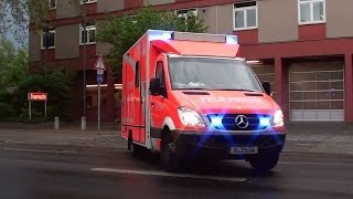 Einsatz neben der Wache  2x RTW Berliner Feuerwehr FW Wittenau [upl. by Onig]