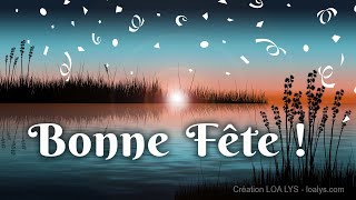 Bonne fête  Carte animée pour la fête prénom [upl. by Blayze]